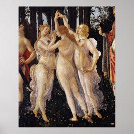 Pôster Primavera, Three Graces, por Sandro Botticelli