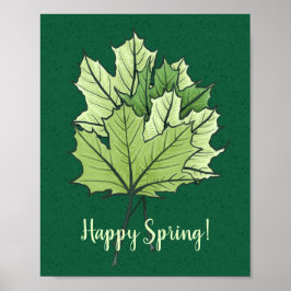 Poster Primavera Verde Mapeador Deixa a Natureza em Lover