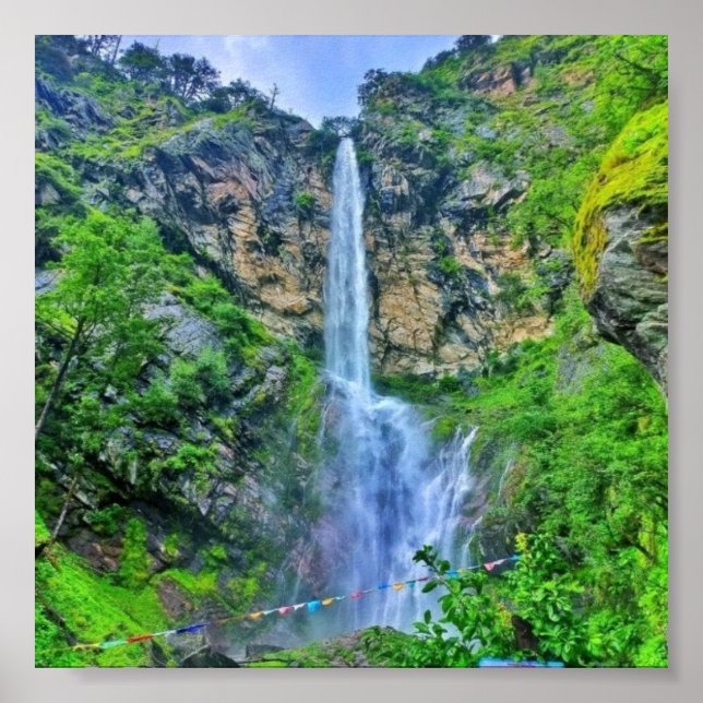 Poster Primavera Waterfall majestoso (Frente)
