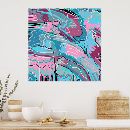 Poster Primavera Waters Abstrato de Arte