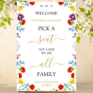 Poster Primavera Wildflower Escolha Um Casamento Personal