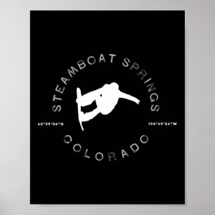 Poster Primaveras a vapor do Colorado Vintage Graphic Sno