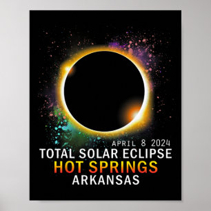 Poster Primaveras Arkansas Total Solar Eclipse abril 8 20