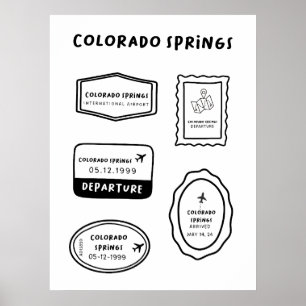 Poster Primaveras do Colorado - Coleção de Carimbo Viagem