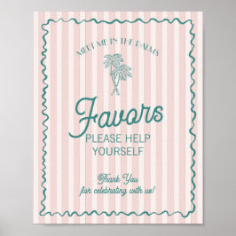Poster Primaveras Rosa Palm Favelas Pastel Beach