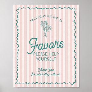 Poster Primaveras Rosa Palm Favelas Pastel Beach