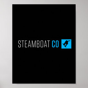 Poster Primaveras Steamboat Colorado Snowboard Tipo