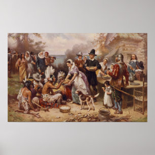 Poster Primeira Ação de Graças 1621 c.1932