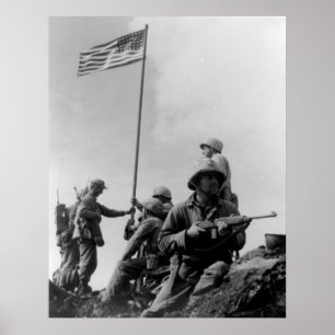 Poster Primeira bandeira de Iwo Jima que aumenta o 23 de