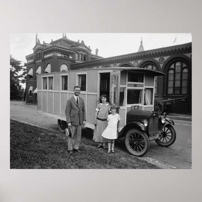 Pôster Primeira Casa do Motor Móvel? Foto 1924 (Frente)