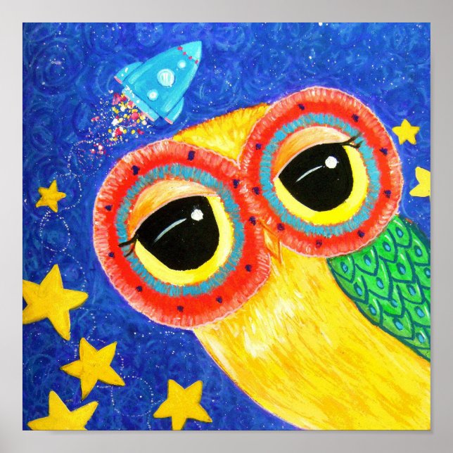 Pôster Primeira Coruja No Espaço (Frente)
