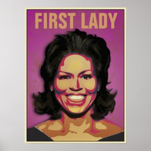 Poster Primeira-dama Michelle Obama - Personalizada