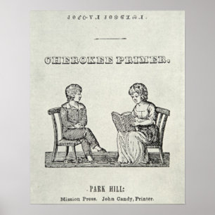 Poster Primeira demão Cherokee, 1845 (gravura)