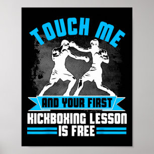 Poster Primeira Lição Camiseta de Kickboxing Presente de