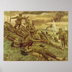 Pôster Primeira onda em Omaha por Ken Riley