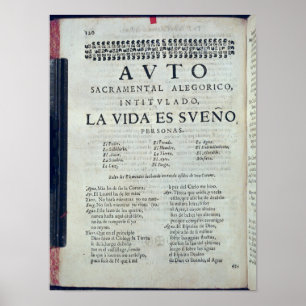 Pôster Primeira página 'do La Vida es Sueno