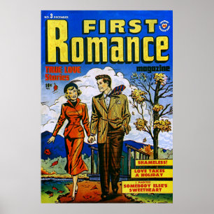 Poster Primeira Romance Autumn Love Vintage Histórias em