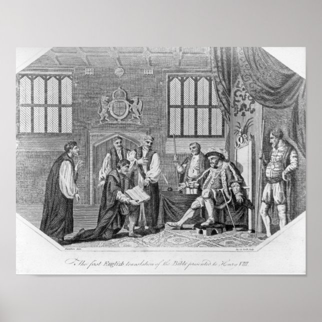 Pôster Primeira tradução em inglês da Bíblia (Frente)