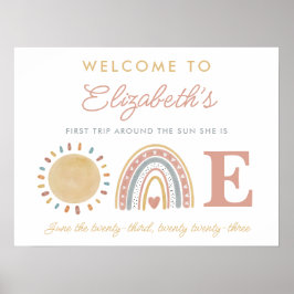 Poster Primeira viagem à volta do primeiro aniversario Su