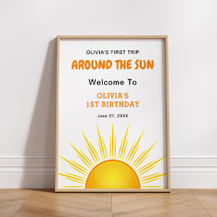 Poster Primeira viagem à volta do primeiro aniversario Su