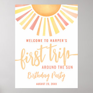 Poster Primeira Viagem ao redor do Sol 1º Aniversário Bem