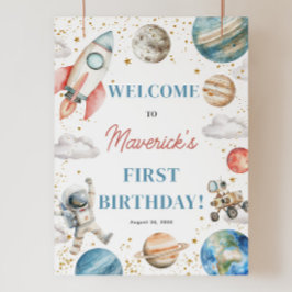 Poster Primeira viagem ao redor do Sol Aniversário 18x24 