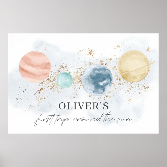 Poster Primeira Viagem ao redor do Sol Banner Fundo (Frente)