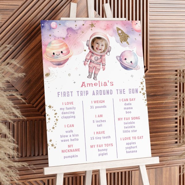 Poster Primeira viagem ao redor do sol Marco de Aniversár (Criador carregado)