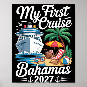 Poster Primeira viagem de cruzeiro Bahamas 2027 viagem de
