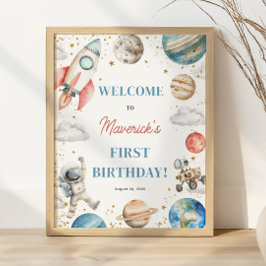 Poster Primeira viagem em torno do Sun Aniversário 16x20 