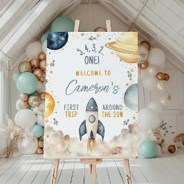 Poster Primeira viagem em volta do dia de aniversário do 