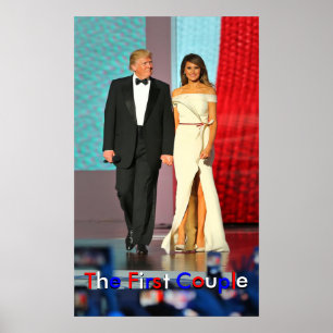 Pôster Primeiramente casal Donald e bola da liberdade do