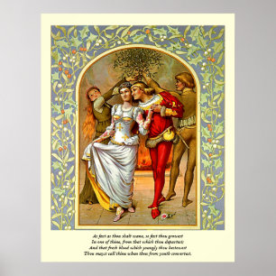 Poster Primeiras 4 linhas de soneto # 11 por Shakespeare