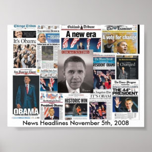 Poster Primeiras páginas do jornal o 5 de novembro de