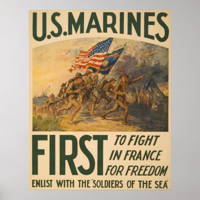 Pôster Primeiro a lutar na França (Frente)