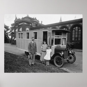 Pôster Primeiro absoluto roulotte móvel? Foto 1924