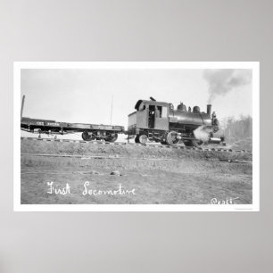 Poster Primeiro Alaska locomotivo 1912