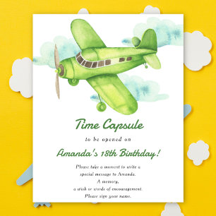 Poster Primeiro aniversario da cápsula do avião neutro