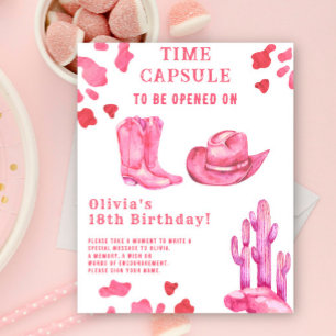 Poster Primeiro aniversario da Cápsula Horária da Cowgirl