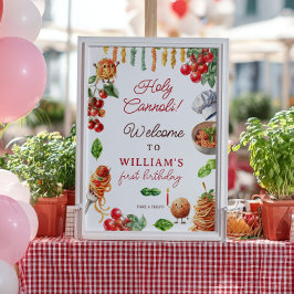 Poster Primeiro aniversario de carne Santa Cannoli