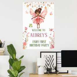 Poster Primeiro Aniversário de Fada Caprichosa