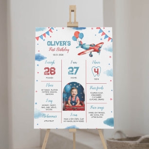 Poster Primeiro Aniversário do Avião Foto Milestone Poste
