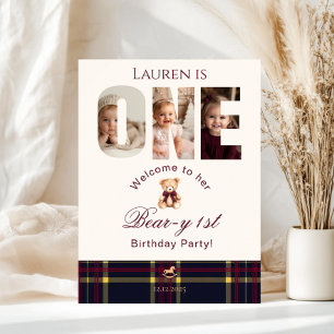 Poster Primeiro aniversario do Bear Fotográfico Teddy Bea