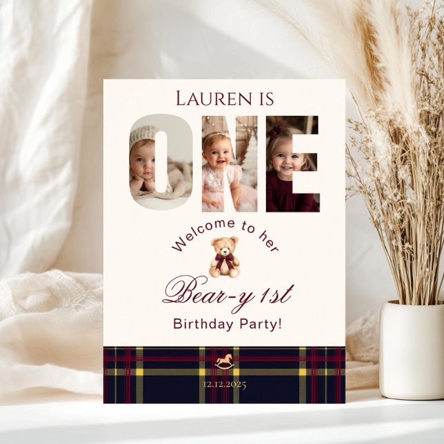Poster Primeiro aniversario do Bear Fotográfico Teddy Bea (Criador carregado)