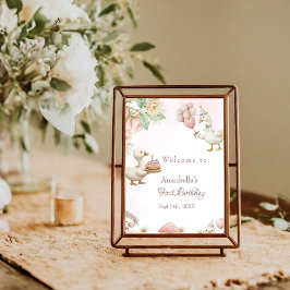 Poster primeiro aniversario do Cogumelo do Jardim Flor do