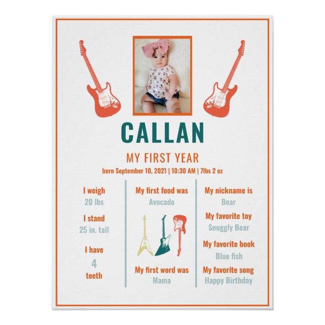 Pôster Primeiro Aniversário do Rockstar (Frente)