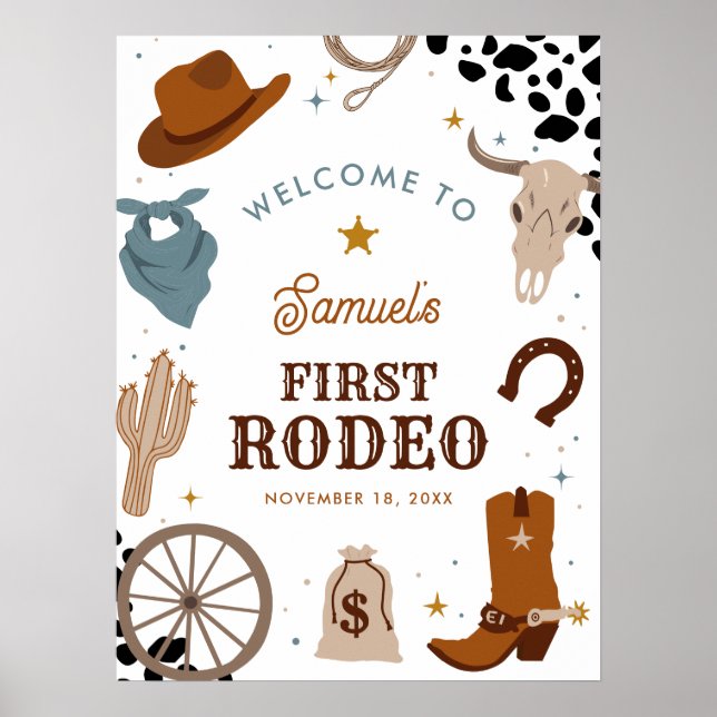 Poster Primeiro Aniversário do Rodeo Ocidental (Frente)