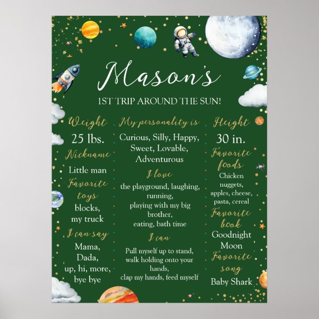 Poster Primeiro Aniversário em Torno do Sol (Frente)
