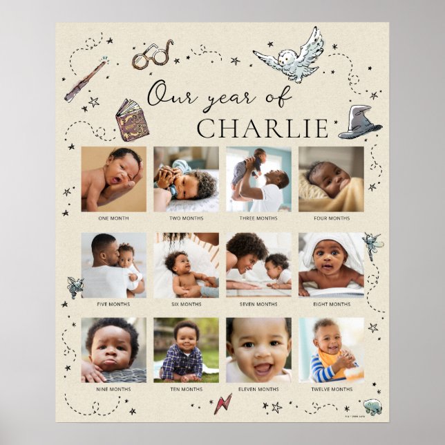 Poster Primeiro aniversario Harry Potter - Colagem de Fot (Frente)