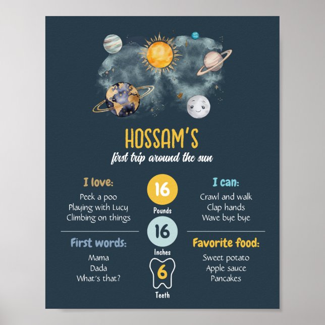 Poster Primeiro Aniversário - Marcos Exteriores da Galáxi (Frente)